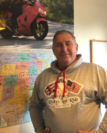 Ricky's Last Ride Hoodie - Grey and Red - USA
