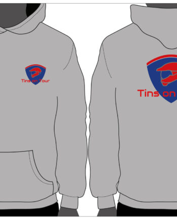 Tins On Tour Hoodie - Grey and Black