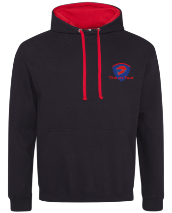 Tins On Tour Hoodie - Black and red