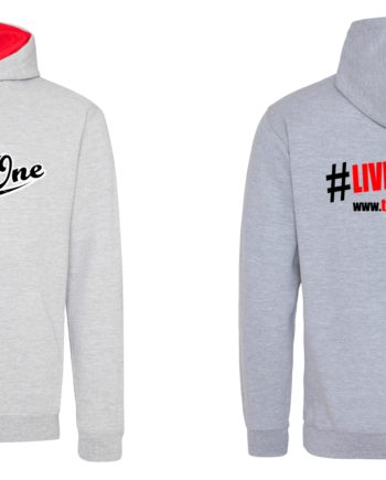 TeapotOne Hoodie - Grey and Red