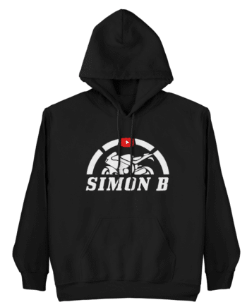 Large print black hood mock up.
