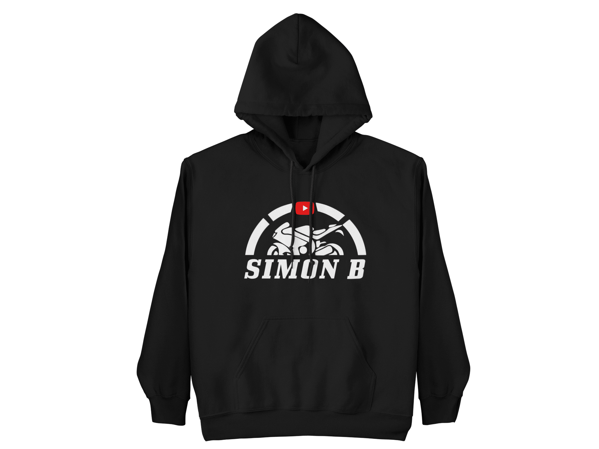Large print black hood mock up.