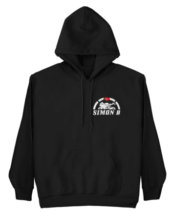 Mock up black hoody small logo